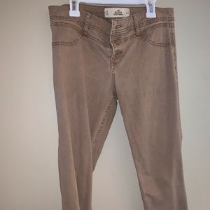 Hollister khaki color super skinny jeans